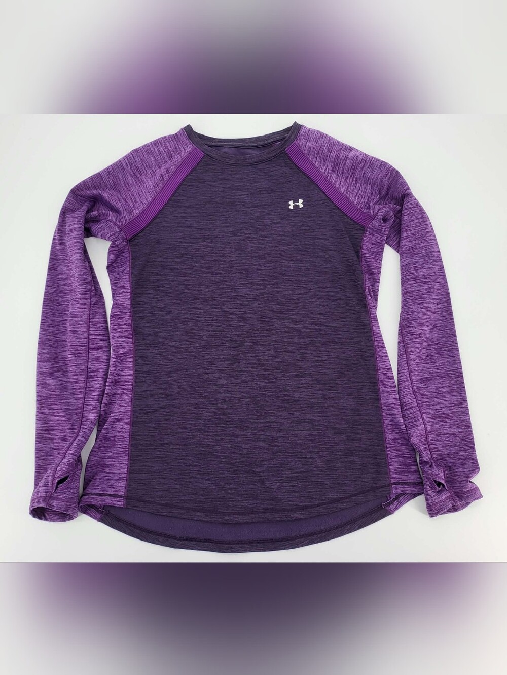 Under Armour Purple Heathered Long-Sleeve Performance Top